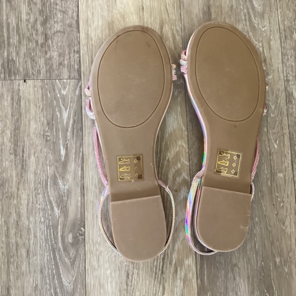 Call it Spring rose gold rhinestone flat sandal size 8.5 - Picture 3 of 4